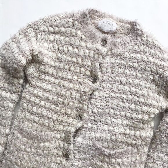 Zara feather knit chunky cardigan GUC 9-10Y - Picture 2 of 5